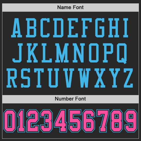 Custom Black Pink-Sky Blue Mesh Authentic Football Jersey Custom Black Pink-Sky Blue Mesh Authentic Football Jersey