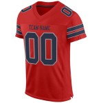 Custom Scarlet Navy-Light Gray Mesh Authentic Football Jersey Custom Scarlet Navy-Light Gray Mesh Authentic Football Jersey