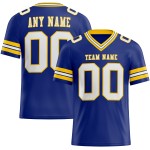 Custom Royal White-Yellow Mesh Authentic Football Jersey Custom Royal White-Yellow Mesh Authentic Football Jersey
