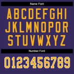 Custom Purple Gold-White Mesh Split Fashion Football Jersey Custom Purple Gold-White Mesh Split Fashion Football Jersey