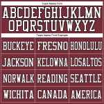 Custom Burgundy White-Black Mesh Authentic Football Jersey